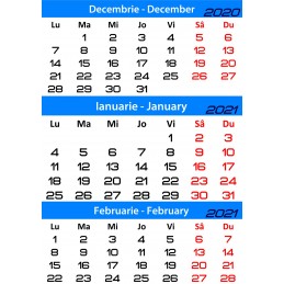 Calendar de perete TRIPTIC...