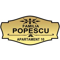 Plăcuță informativă ușă apartament/cutie poștală din ABS